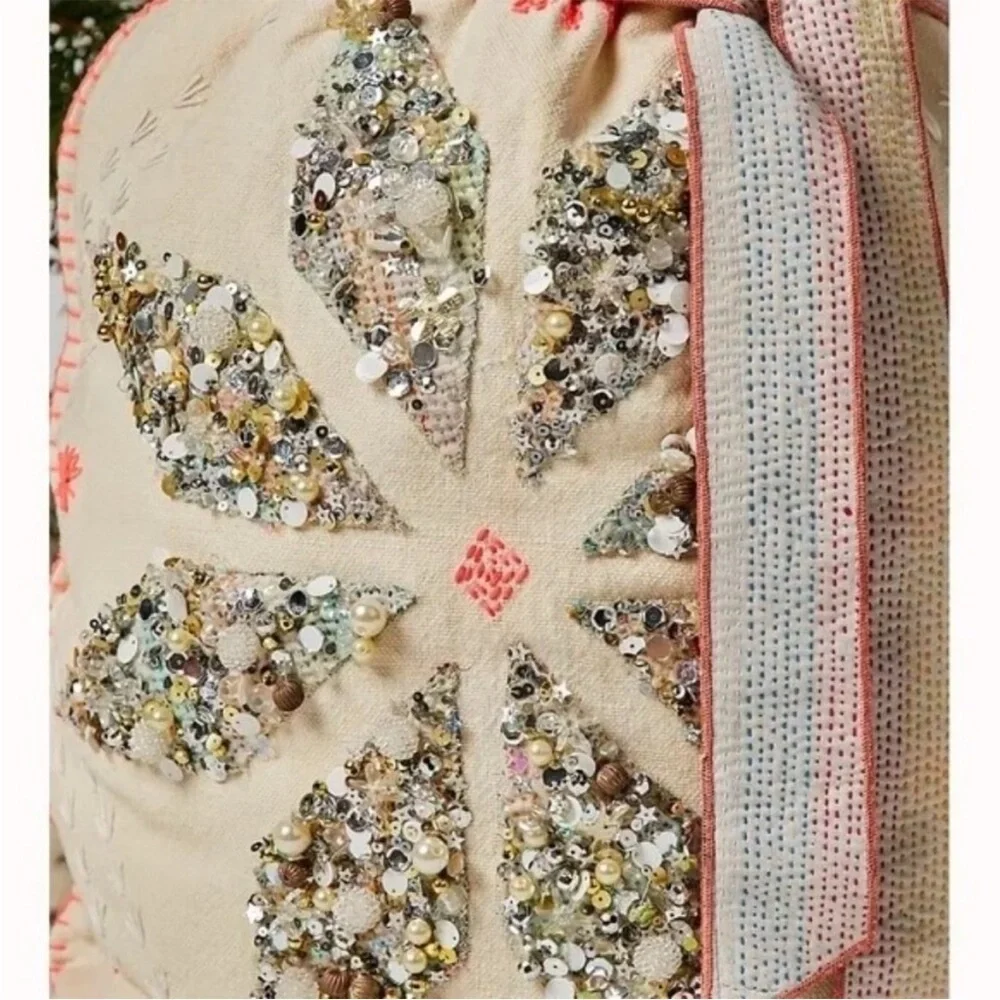NEW Free People One Perfect Present Gift Sack Embelished Fairy Whimsical Chic